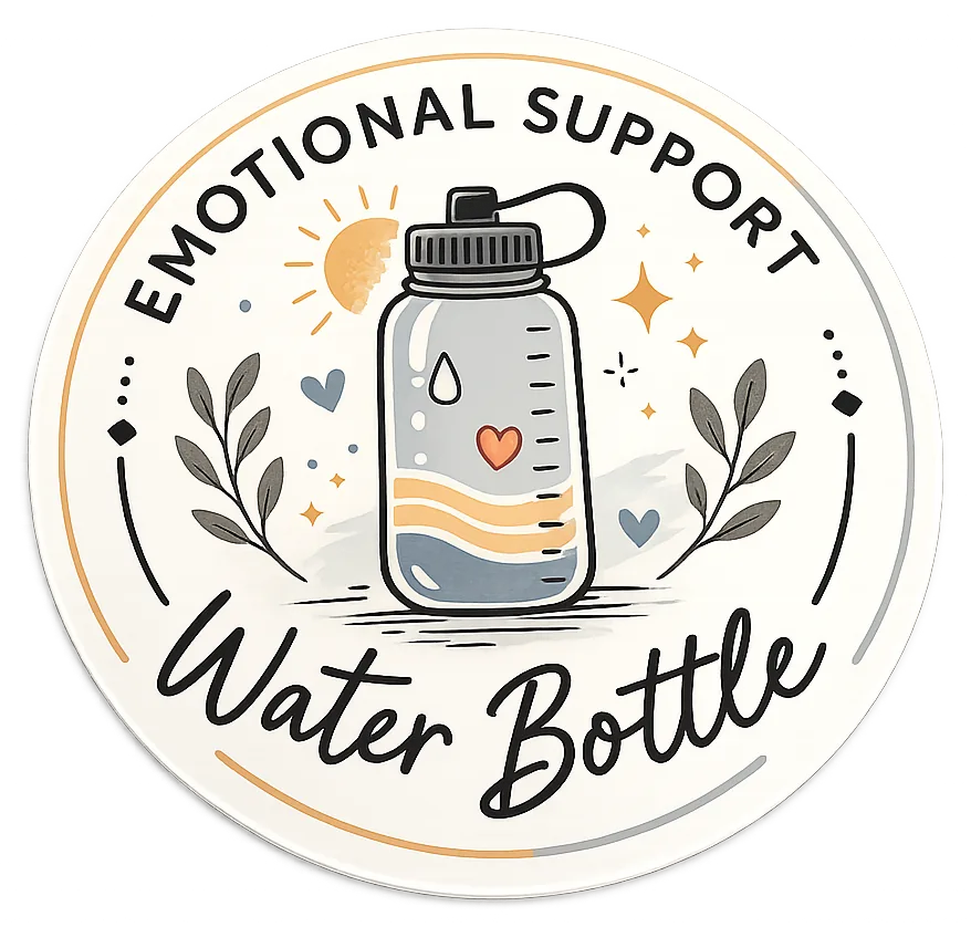 Emotional Support Water Bottle sticker